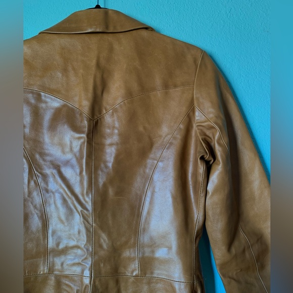 MK Maska Vintage Italian Leather Coat - Picture 10 of 11